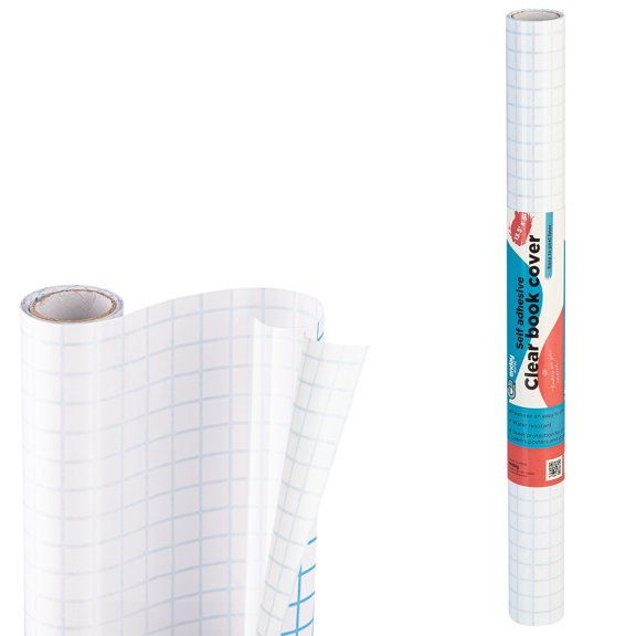 Contact Paper Clear, 13.5 x 5-Feet, Transparent Self Adhesive Book and Textbook Covers for Paperbacks and Hard Covers, Plastic Protective Covering Contact Paper Roll, Acid Free (3 Pack)  by Enday