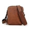 thumbnail image 1 of Contact's Genuine Leather Men's Messenger Bag Vintage Shoulder Bags for 7.9" Ipad Mini High Quality Male Crossbody Bag (Brown), 1 of 7