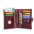thumbnail image 1 of Contact's GenuineLeather Passport Holder with Airtag Slot RFID Blocking Passport Wallet Travel with SIM Card Removal Tool (Red), 1 of 13