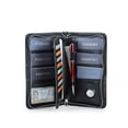 thumbnail image 1 of Contact's Leather Family Passport Wallet for 6 Travel Passport Holder with Airtag RFID Blocking (Black), 1 of 11