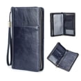 thumbnail image 1 of Contact's Leather Passport  Holder for Man & Woman  RFID Blocking Fit up 4 Passports （Blue), 1 of 7