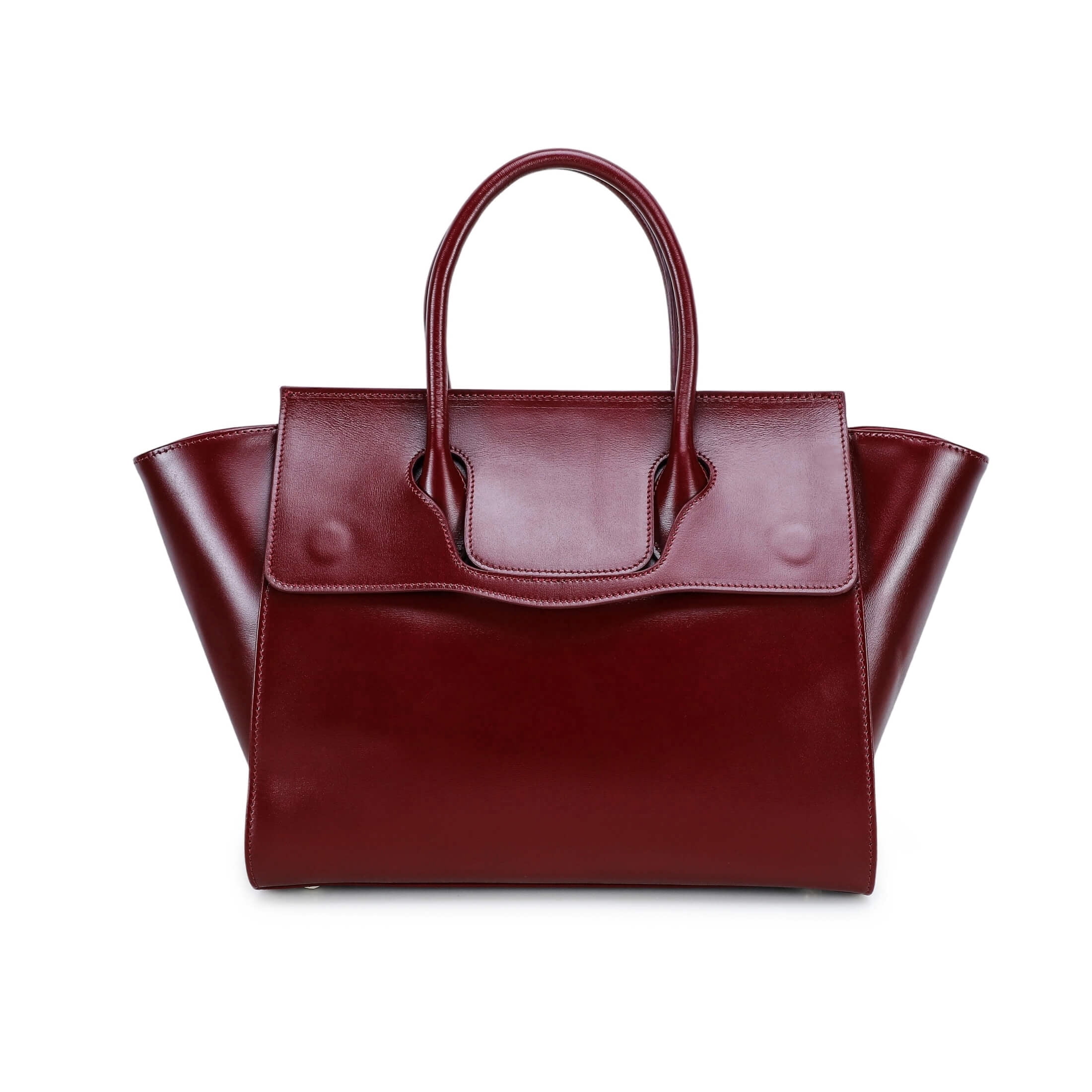 Contact's Women Tote Bag Genuine Leather Handbags Top Handle Large Capatity, Red