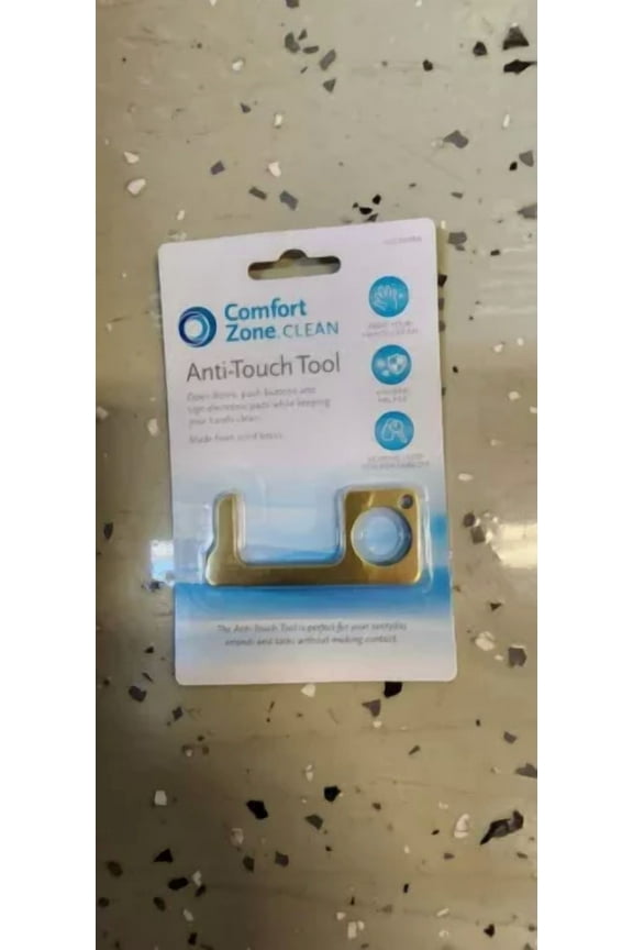 ??Contactless Door Opener Tool Solid Brass No Touch Button Pusher Keychain??