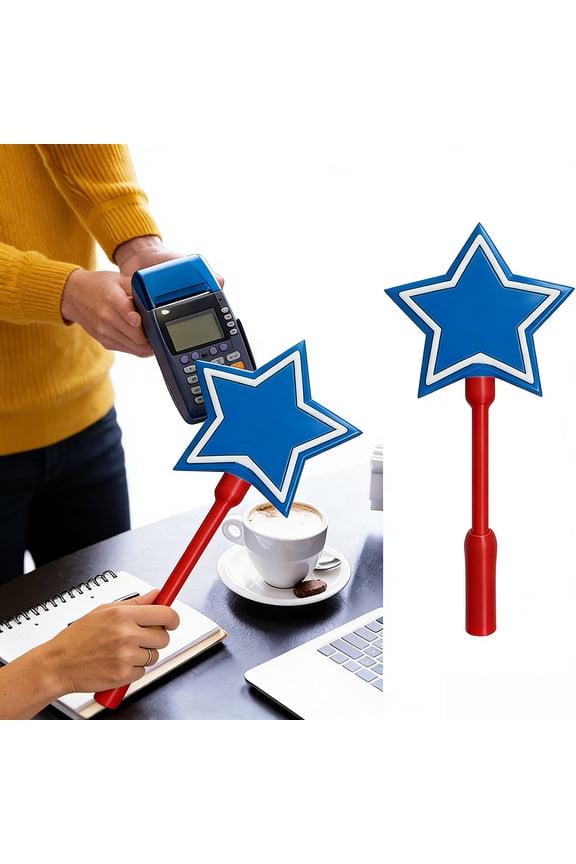 Contactless Payment Wand, Star-Shaped Tap to Pay Device, NFC Payment Tool, Portable Card Emulator, Wireless Payment Keychain, Digital Wallet Accessory, Secure Payment Stick, Fashion Payment Gadget