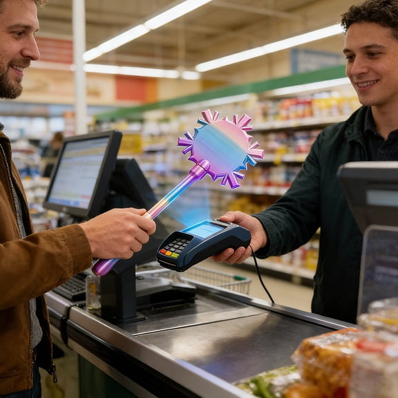 Contactless Payment Wand, Tap Credit Card Contactless Payment Wand Stick, Portable Handheld Payment Tool Gadget, Modern Accessory for Shopping Retail and Daily Transaction