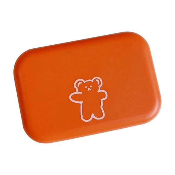 Contacts Lens Case Portable and Great Looking Travel Contacts Lens Storage Box Compact Holders for Daily and Travel Use Orange