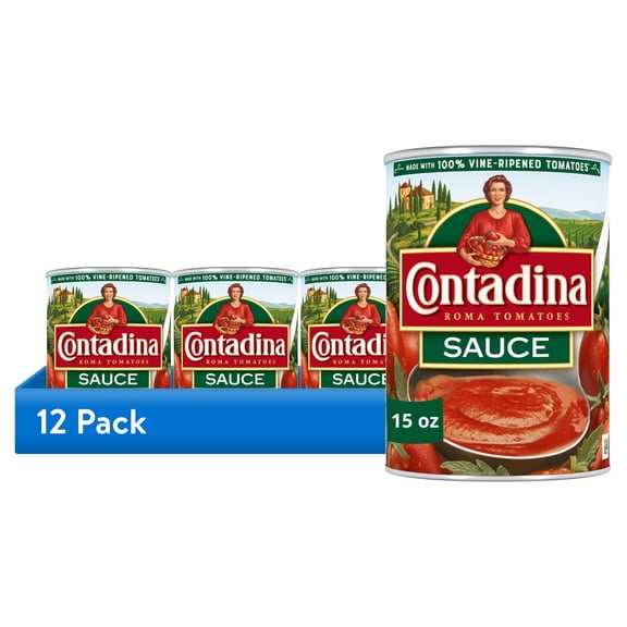 (12 pack) Contadina Tomato Sauce, Canned Tomatoes, 15 oz Can