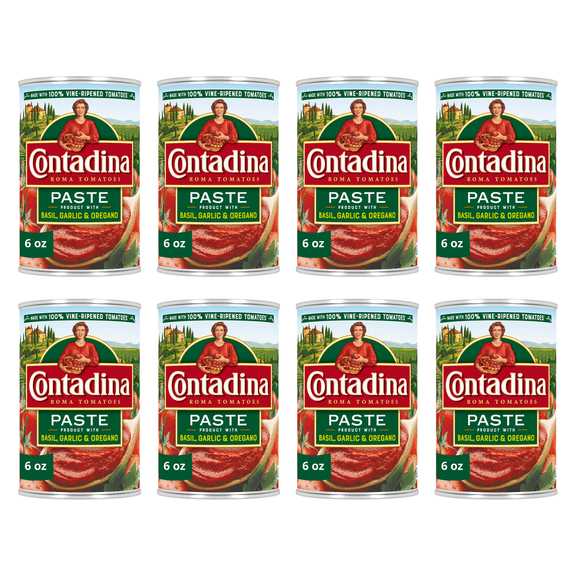Contadina Canned Tomato Paste with Italian Herbs 6 oz Can (Pack of 8)