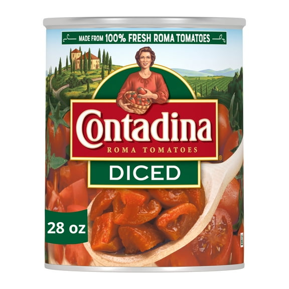Contadina Diced Canned Tomatoes 28 oz Can (Pack of 4)