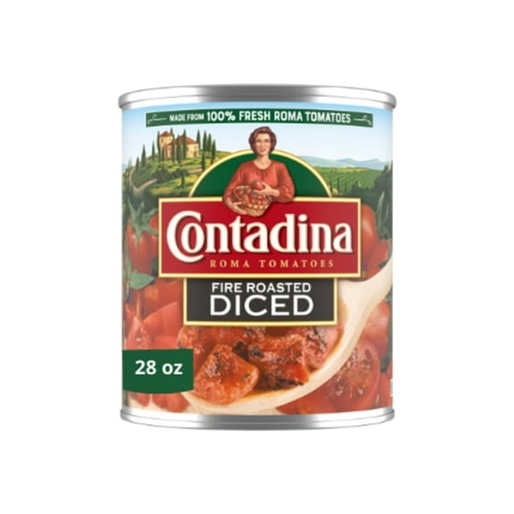 Contadina Fire Roasted Diced Canned Tomatoes, 28 oz Can (Pack of 1)