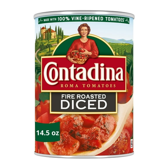 Contadina Fire Roasted Diced Tomatoes, 14.5 oz Can