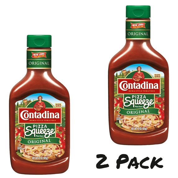 Contadina Pizza Sauce, 15 oz Squeeze Bottle, 2 Pack