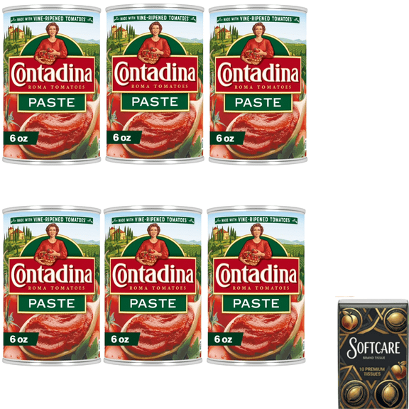 Contadina Tomato Paste Made With Vine-Ripened Tomatoes 6 Count, 6 oz