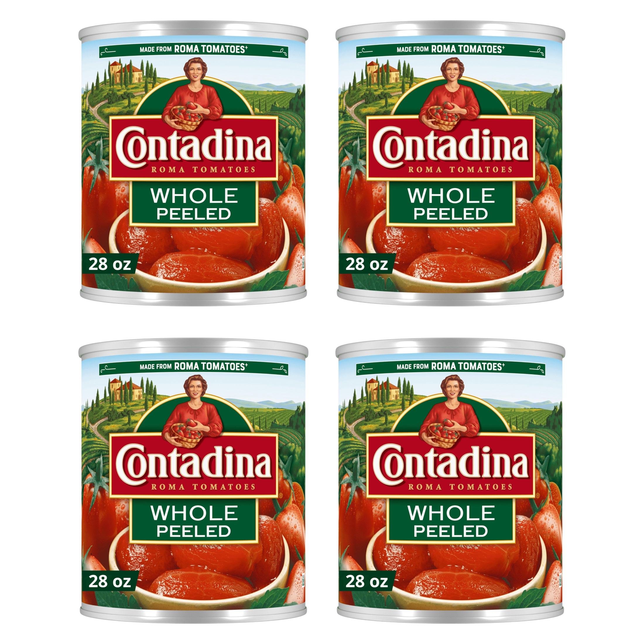 Contadina Whole Peeled Tomatoes 28oz 4-Pk
