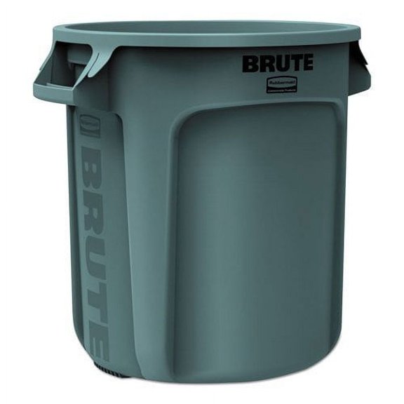 Container Brute Gray 10 Gallon, Each, Rubbermaid Commercial Waste Receptacle