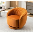thumbnail image 1 of US Pride Furniture Modern Barrel Swivel Chair with Plush Velvet Upholstery and Smooth 360° Rotation, Round Accent One-Seater Sofa for Living Room, Bedroom and Office, 1 of 4