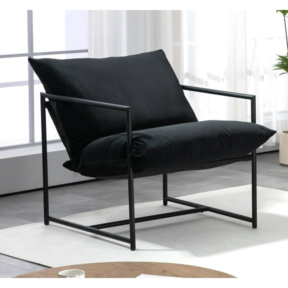 US Pride Furniture Serenity Accent, Modern Velvet Arm Chair with Reclined Seat, Plush Comfort for Stylish Living Room