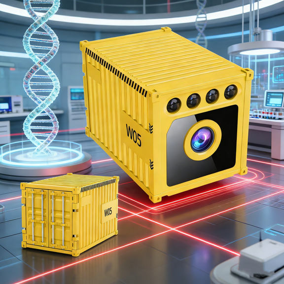 Container-Style Wireless Security Camera, 1080P HD, 2.4GHz Wi-Fi, 140 Wide Angle, Built-in Battery, Magnetic Installation, Night Vision & Motion Detection for Home/Outdoor Use