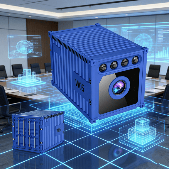 Container-Style Wireless Security Camera, 1080P HD, 2.4GHz Wi-Fi, 140 Wide Angle, Built-in Battery, Magnetic Installation, Night Vision & Motion Detection for Home/Outdoor Use