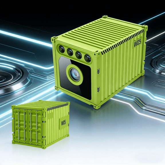 Container-Style Wireless Security Camera, 1080P HD 360° Rotation, 140° Wide Angle, Night Vision, Motion Detection, Magnetic Installation, Indoor