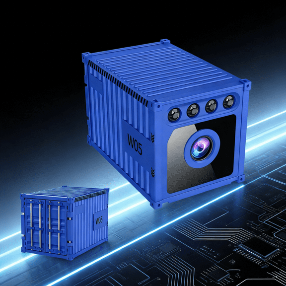 Container-Style Wireless Security Camera, 1080P HD 360 Rotation Outdoor/Indoor Camera with 140 Wide Angle, Night Vision, Motion Detection, Built-in Battery, Magnetic Installation