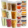 Containers with Airtight Lids, BPA Heavyweight Plastic Meal Prep Food