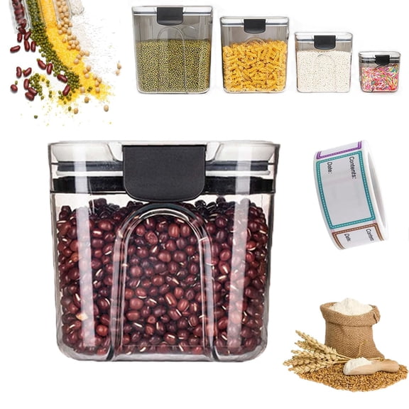 Containers, Baking Storage Set,Baking Storage Containers With Lids Airtight For Flour And Sugar