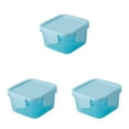 thumbnail image 1 of Containers with Lids Small Food Storage Containers with Clamping, Colorful Meal Prep Container Reusable, Square Freezer Storage Jar Condiment Cup Container 3PCS, 1 of 1