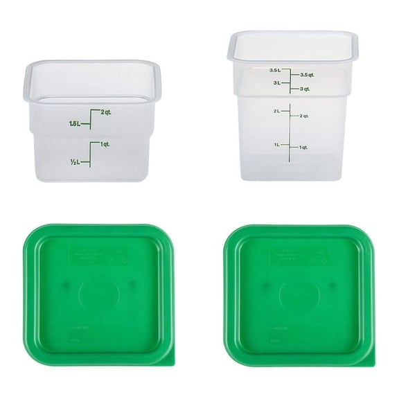 Containers With Lids - 2 Quart and 4 Quart Food Storage Set - 2 Pack