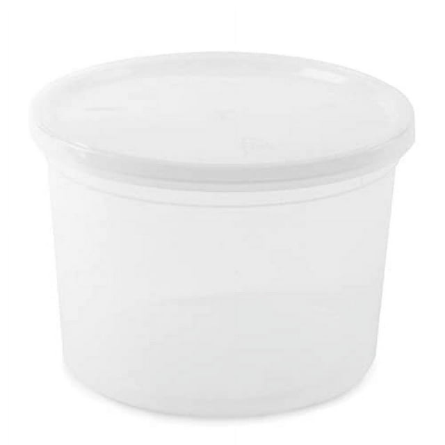 Containers With Lids 64Oz. Leakproof 10 Sets BPAFree Plastic Food Storage Cups Clear Airtight