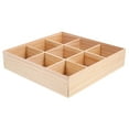thumbnail image 1 of HEATSHAKING Storage Box Wooden Brown 1Pcs 10.9X10.9X2.4In For Household Users Living Room, 1 of 8