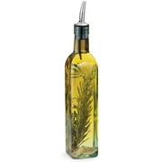Containly Glass Bottle 16 oz Olive Oil/Vinegar Dispenser for Kitchen with Stainless Steel Spout