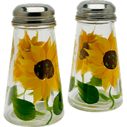 Containly Hand Painted Tapered Sunflowers Salt and Pepper Shaker Set
