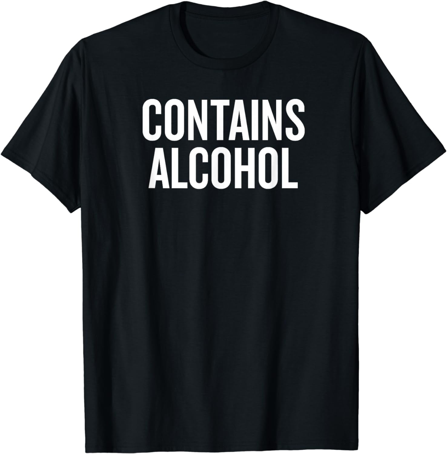 Contains Alcohol Tshirt Funny Drinking Tee TShirt