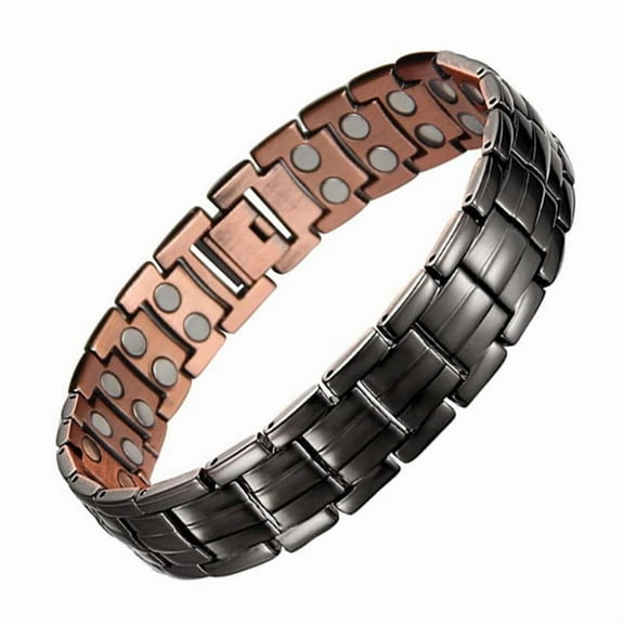 (Contains size adjuster) Pure Copper Bracelet for Men, Upgraded Magnetic Bracelets for Men with Gauss Magnets, Mens Pure Copper Bracelet