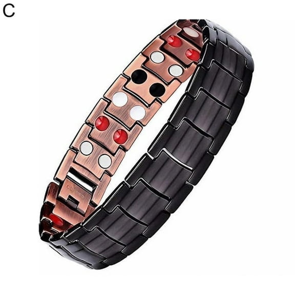 (Contains size adjuster) Pure Copper Bracelet for Men, Upgraded Magnetic Bracelets for Men with Gauss Magnets, Mens Pure Copper Bracelet