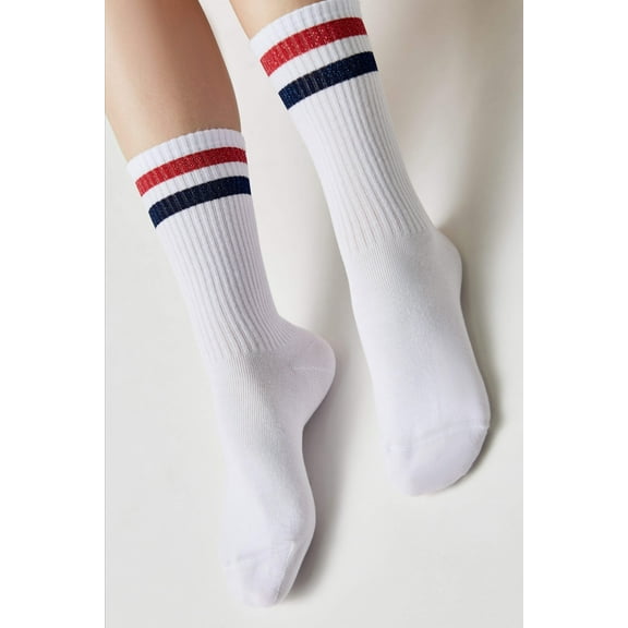 Conte Cotton Long Socks Active 157 - Lurex Stripes