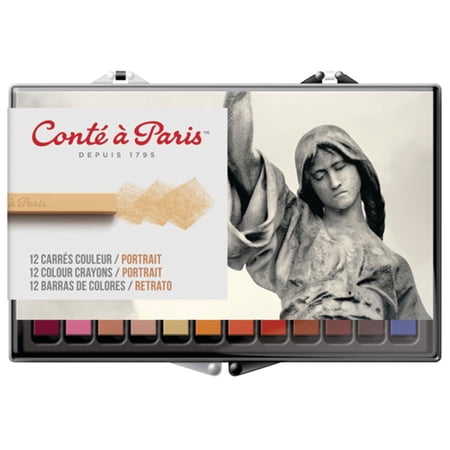 Conte Crayon Set, 12-Color Set/Box, Portrait price history and forecast - Conte CO50245