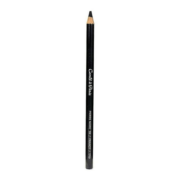 Conte Crayons Esquisse Drawing Pencils 3B Black Pack of 12
