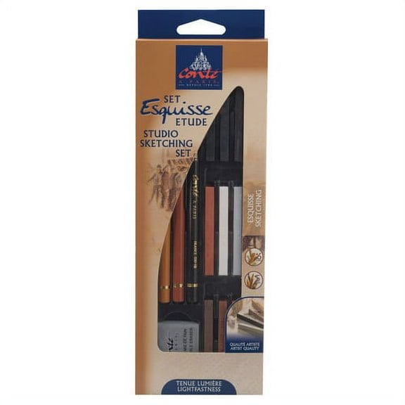 Cont Paris Studio Sketch Set, Pencils and Carrs Crayons, Assorted
