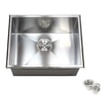 thumbnail image 1 of Contempo Living F2318T 23 in. Drop in Single Bowl Zero Radius Kitchen Utility Laundry Sink - Stainless Steel, 1 of 5