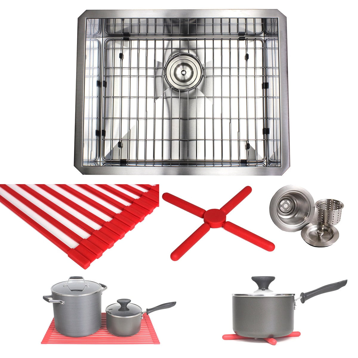 25-Inch Stainless Steel Single Bowl Undermount Kitchen Sink