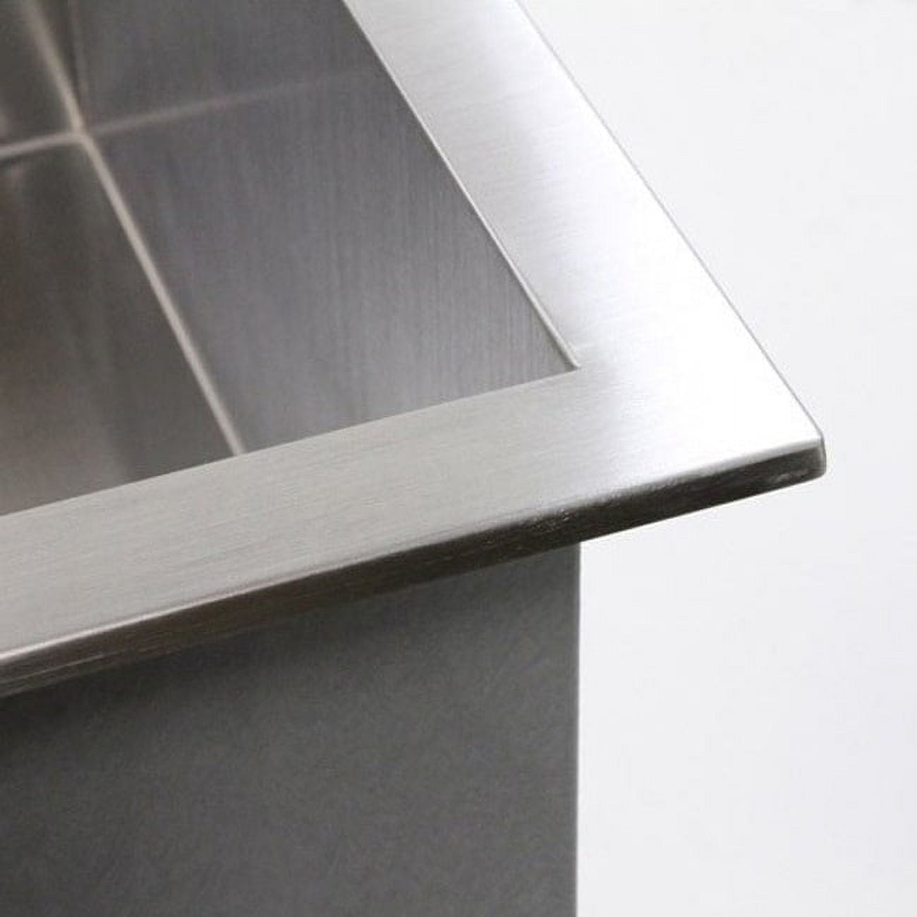 Contempo Living Inc 33-inch 16 Gauge Stainless Steel Double Bowl Topmount Drop-in Zero Radius Kitchen Sink