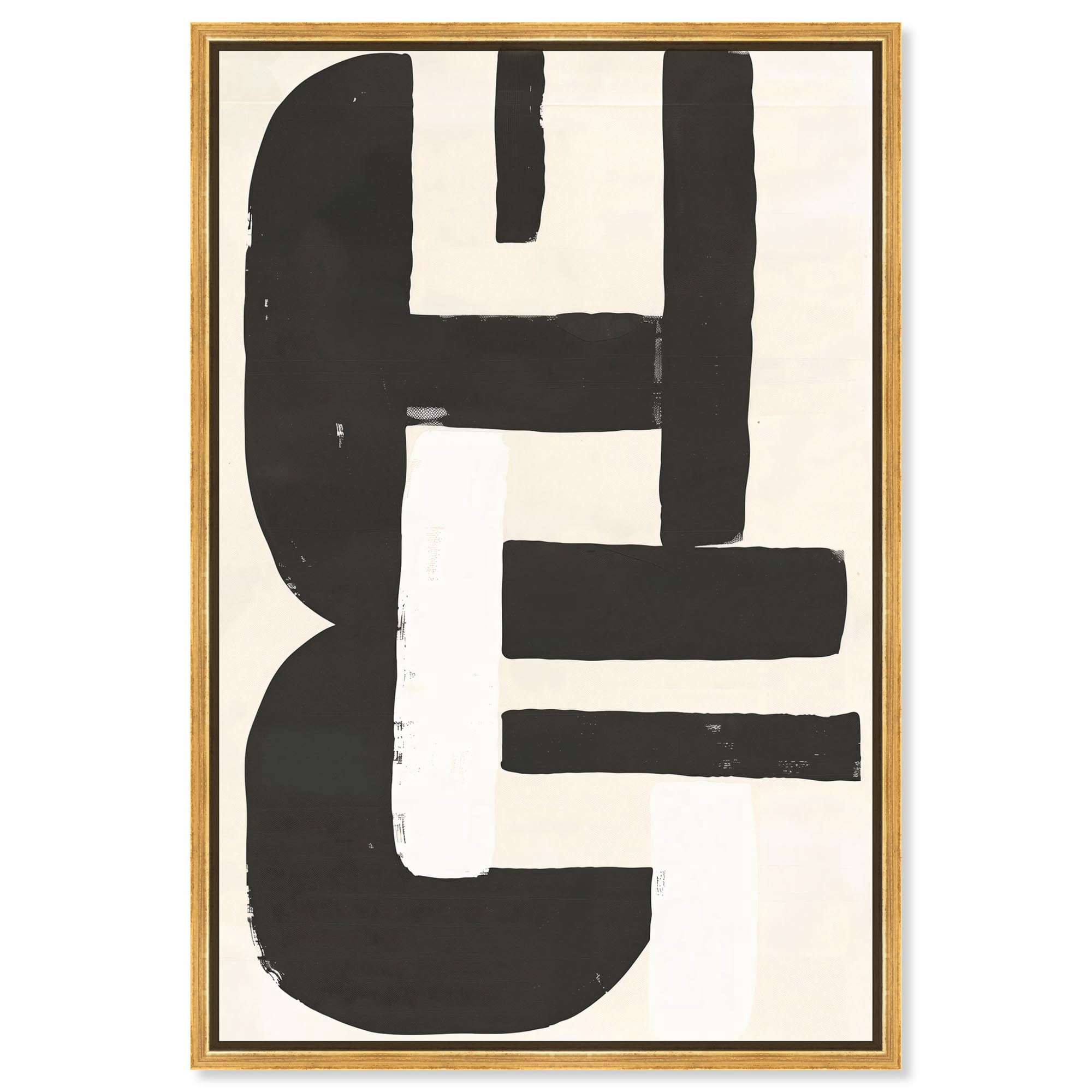 Contempogeo I Canvas Modern Wall Decor by Art Remedy, Gold Frame, 10 x ...