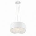 thumbnail image 1 of Contemporary 1-Light Large Pendant with Clear Cast Weave Glass 9.75 inches Pendants-White Finish Bailey Street Home 79-Bel-2608542, 1 of 10
