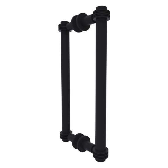 Contemporary 12 Inch Back to Back Shower Door Pull with Dotted Accent