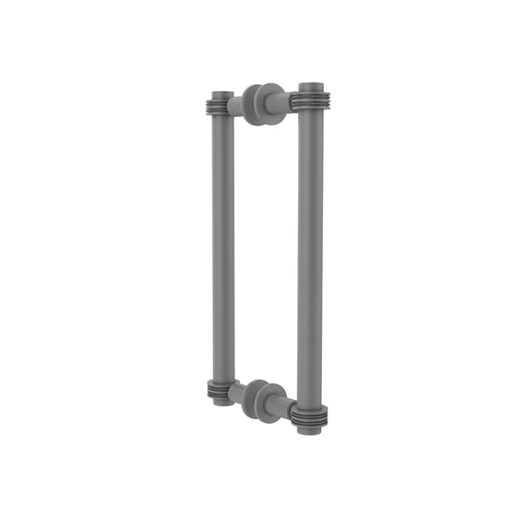 Contemporary 12 Inch Back to Back Shower Door Pull with Dotted Accent
