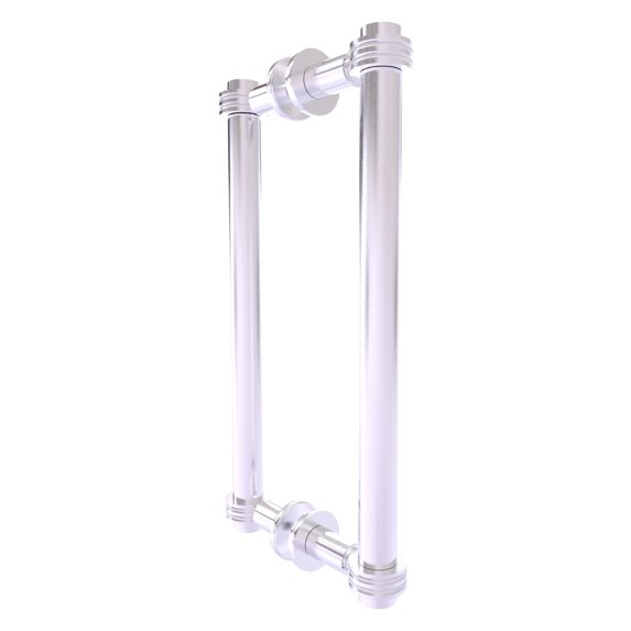 Contemporary 12 Inch Back to Back Shower Door Pull with Dotted Accent