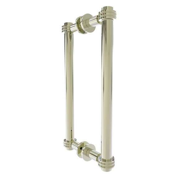 Contemporary 12 Inch Back to Back Shower Door Pull with Dotted Accent