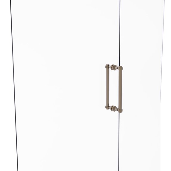 Contemporary 12 Inch Back to Back Shower Door Pull with Dotted Accent
